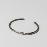 Twisted Bracelet in Oxidized Silver by Five Crows Silver