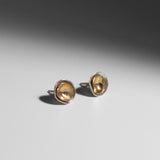 14K Gold-Foil/Sterling Silver Studs by Clare Bridge Jewelry