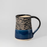 Mug w/ Fish in Cobalt Blue by Maru Pottery