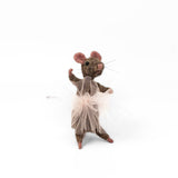 Ballerina Mouse (brown) by Nikki Langley Felting