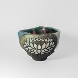 Raku Lotus Bowl by Tim Isaac Pottery