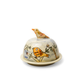 Butter Dish w/ Birds in Watercolour by Maru Pottery