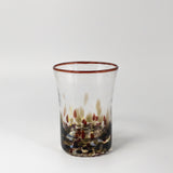 Drinking Glass in Ruby & Coal by Glass Roots