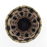 Basket in Black Ash & Sweetgrass with Back & Ribbon Accent #110 by Jackie Van Dijk