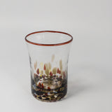 Drinking Glass in Ruby & Coal by Glass Roots