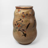 Large Covered Jar in Asagao by Hazama Pottery
