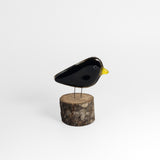 Blackbird On Perch by The Glass Bakery