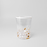 Drinking Glass in Golden Wedding White by Glass Roots