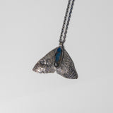 Moth Pendant w/ Labradorite by Five Crows Silver