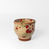 Sake Cup in Red Camellia by Hazama Pottery