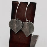 Silver Popal Leaf Earrings by Five Crows Silver