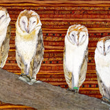 “Four Barn Owls II” by Donna Rawlins Sharpe