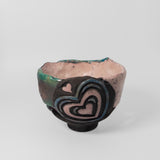 Raku Heart Bowl by Tim Isaac Pottery