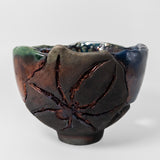 Raku Spider Bowl by Tim Isaac Pottery