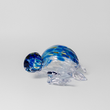 Sea Turtle in Wild Eyes Bright Blue by Glass Roots