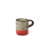 Espresso Cup w/ Birds in Red by Maru Pottery