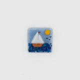 Sailboat Magnet by School Street Studio Glass