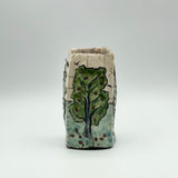 Raku Extruded Vase w/ Apple Tree by Barlicoco Pottery
