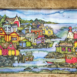 Framed Fishing Village by Smooth As Silk
