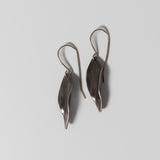 Leaf Earrings in Oxidized Silver by Five Crows Silver