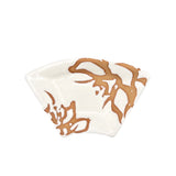 Small Fan Plate in Ayame by Hazama Pottery