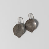 Garden Leaf Earrings in Oxidized Silver by Five Crow Silver