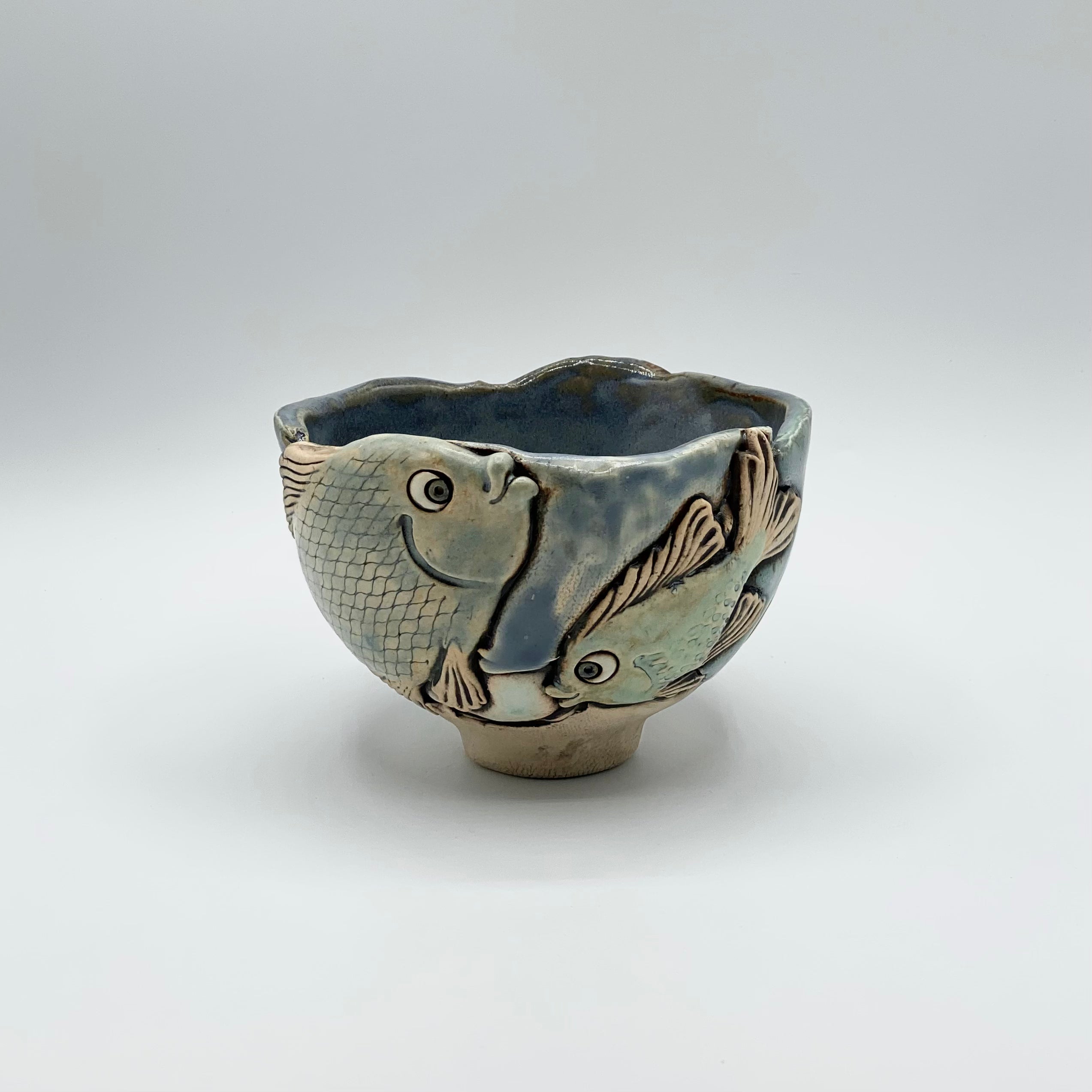 Porcelain Fish Bowl by Tim Isaac Pottery
