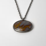 Nova Scotia Flame Agate Pendant by Five Crows SIlver