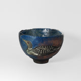 Raku Loon Bowl by Tim Isaac Pottery