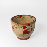 Sake Cup in Red Camellia by Hazama Pottery