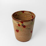 Sake Tumbler in Red Camellia by Hazama Pottery
