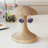 Indented Heart Earrings by Marcia Poirier