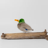 Mallard Duck on Perch by The Glass Bakery