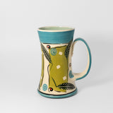 Leaf Mug in Teal by Keffer Pottery