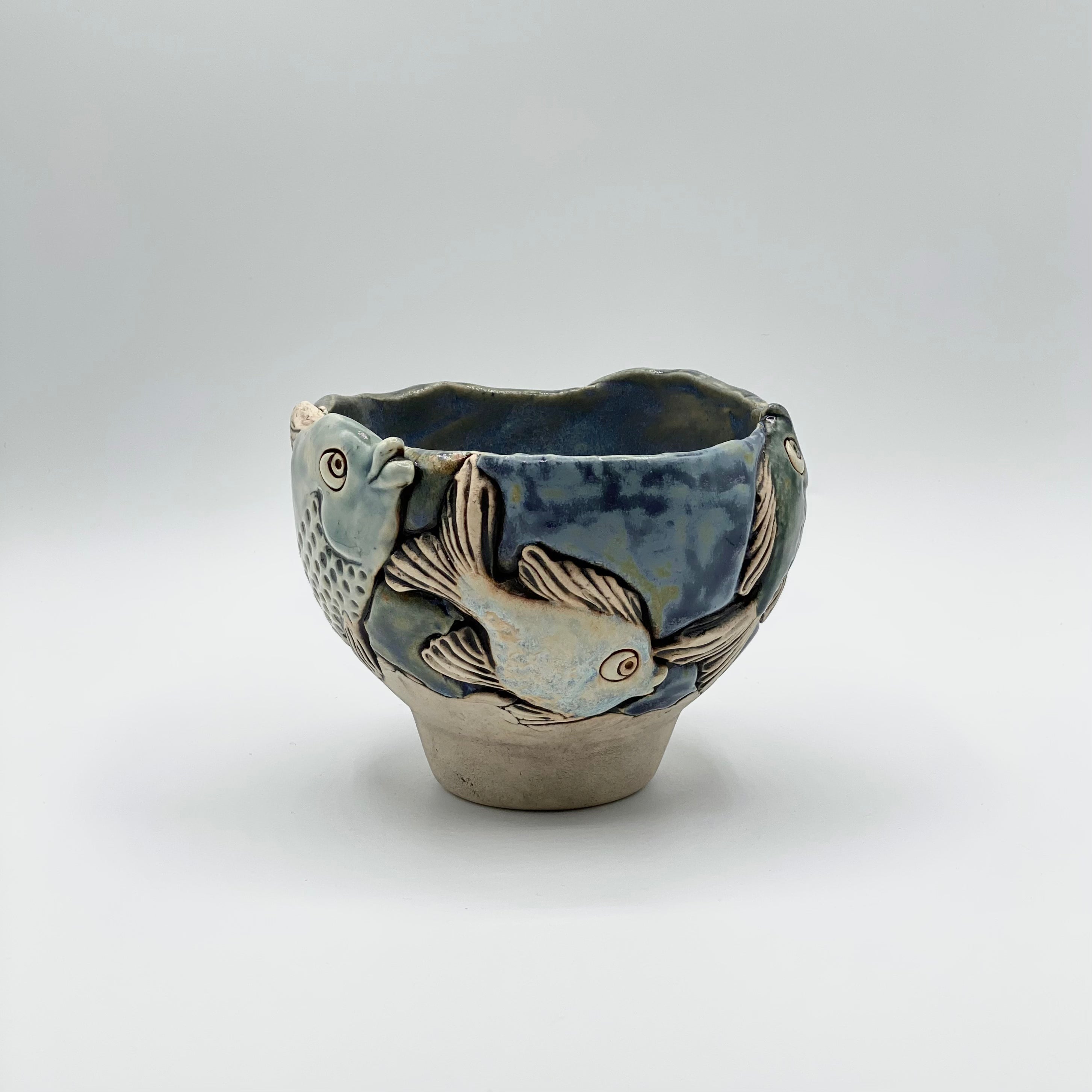 Porcelain Fish Bowl by Tim Isaac Pottery