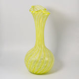 Medium Art Vase w/ Ruffle Vase by Glass Roots