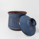 Jar w/ Lid in Sapphire by Red Shore Pottery