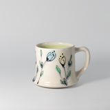 Floral Mug in Leaf Green by Rachel De Condé Ceramics