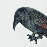Raku Crow by Tim Isaac Pottery