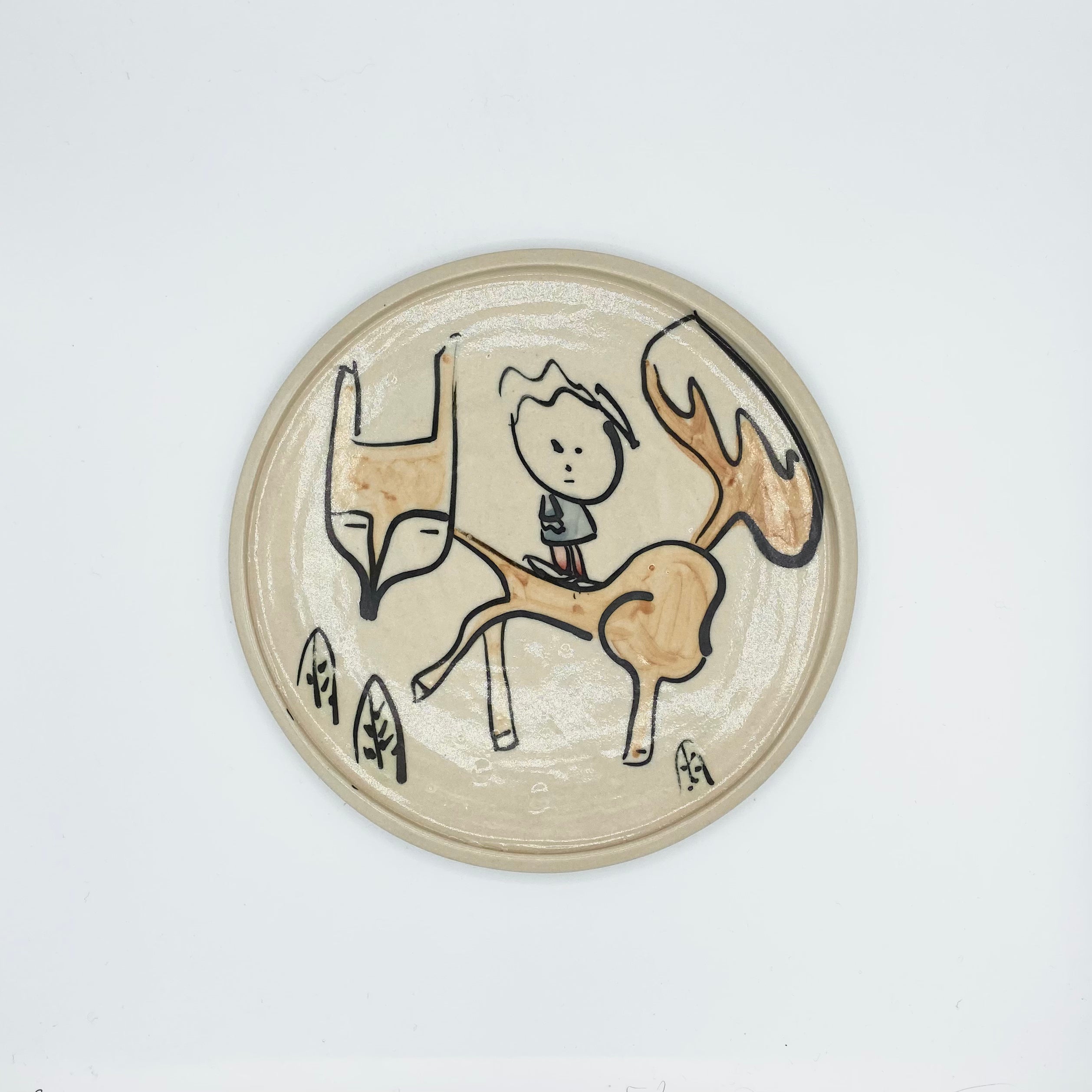 Whimsical Dinner Plate by MNO Clay