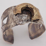“Snail Shell Shard and Stone” Cuff by Clare Bridge Jewelry