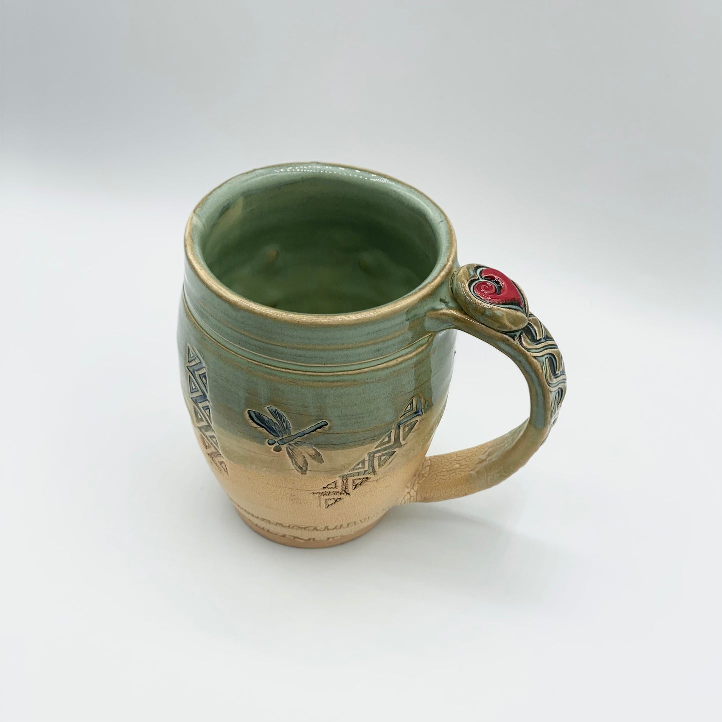 Mug w/ Dragonfly by Tim Isaac Pottery