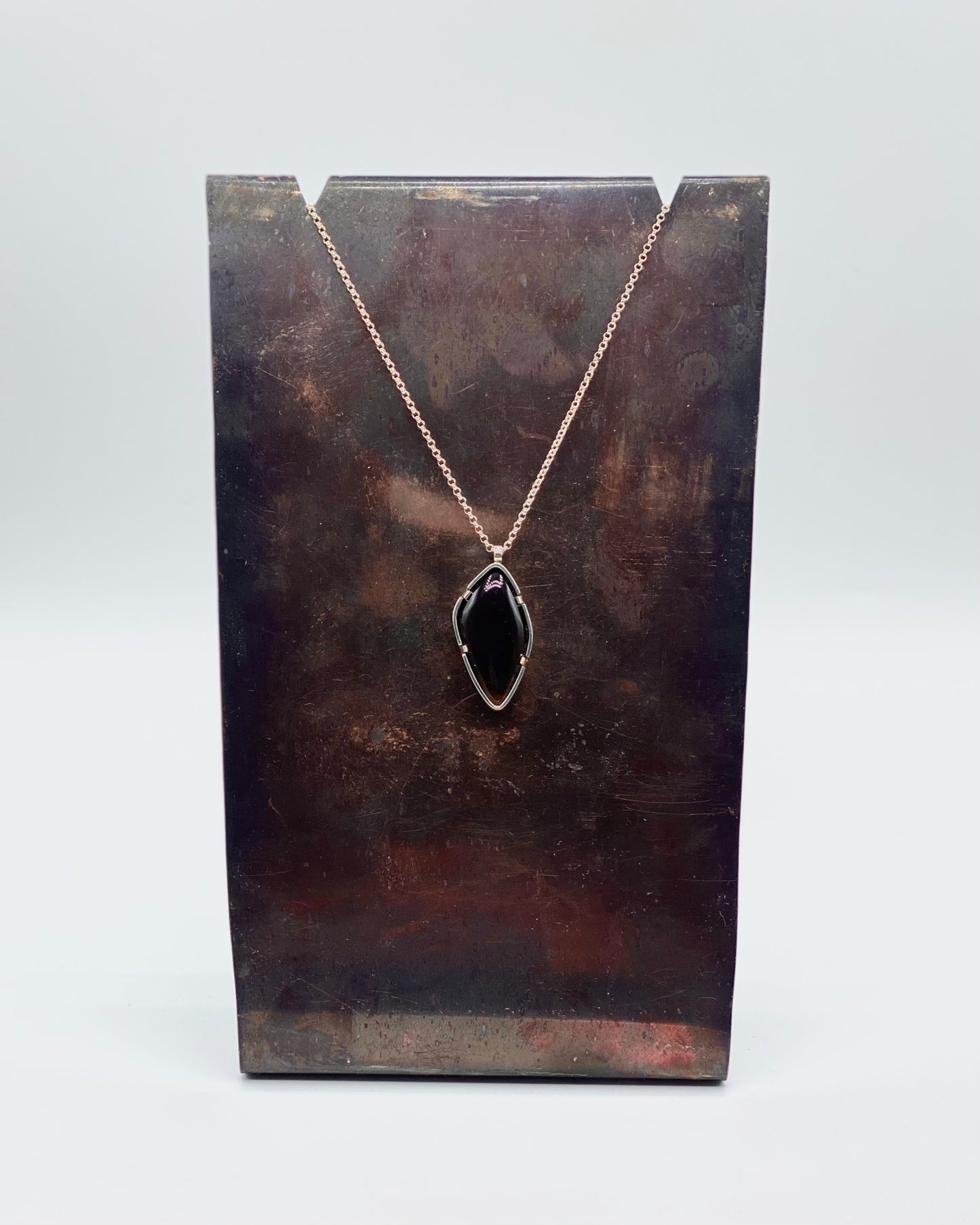Obsidian Pendant by Five Crows Silver