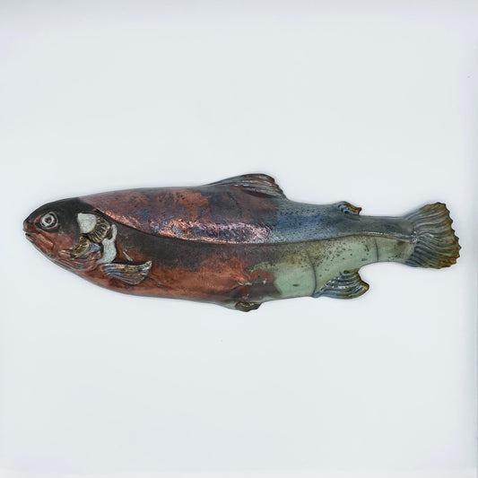 Raku Salmon by Tim Isaac Pottery