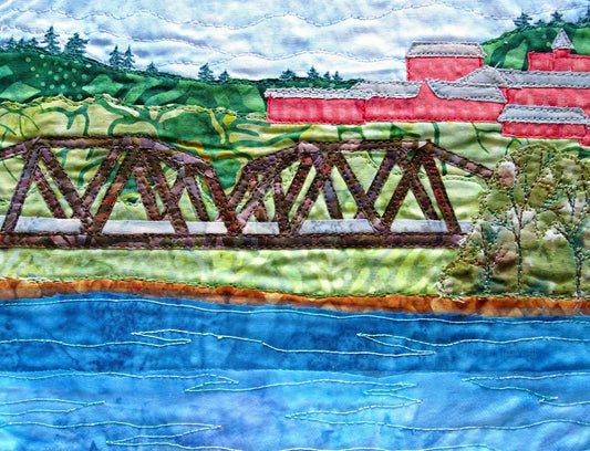 Bill Thorpe Walking Bridge Quilt Art by Darcy Hunter