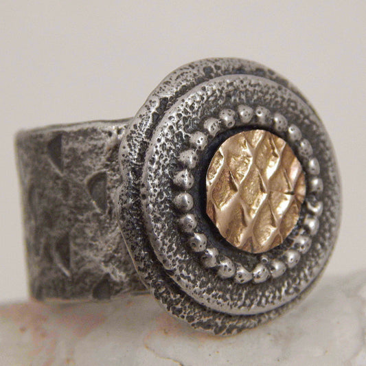 “Button” Ring by Clare Bridge